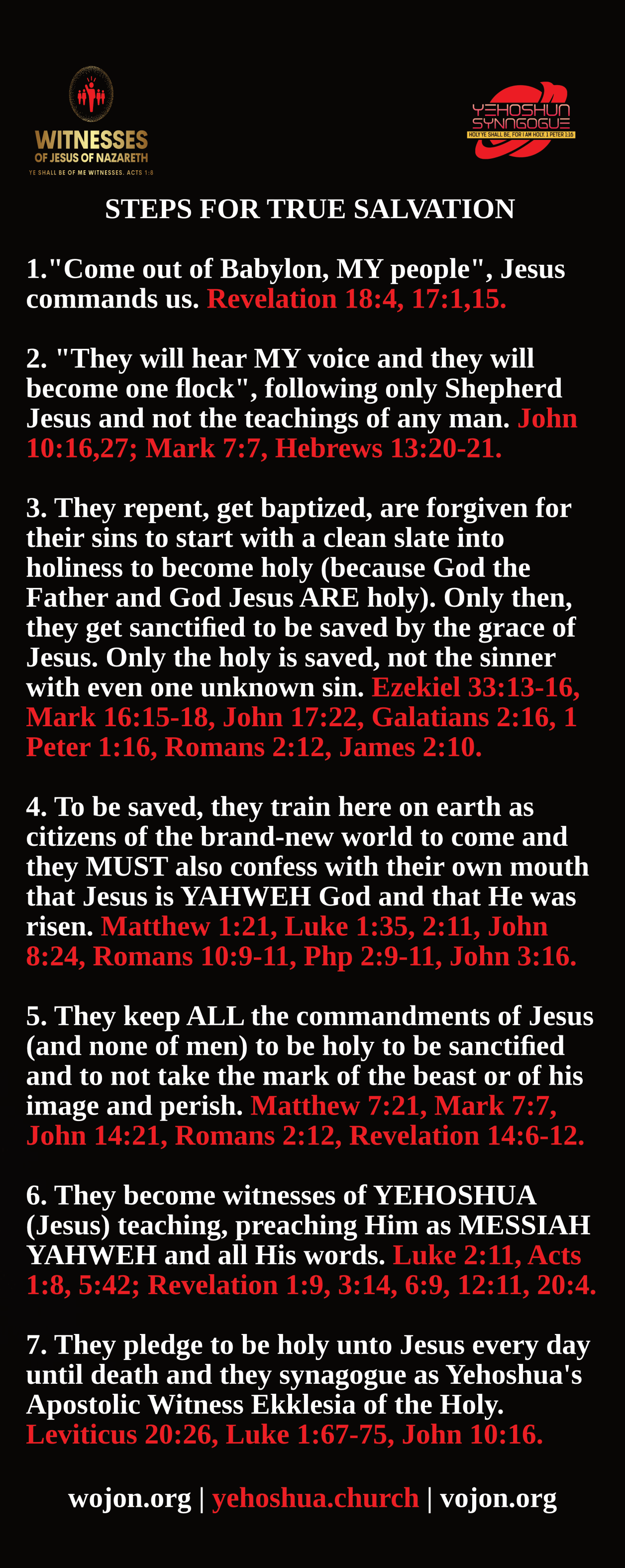 Steps to true salvation